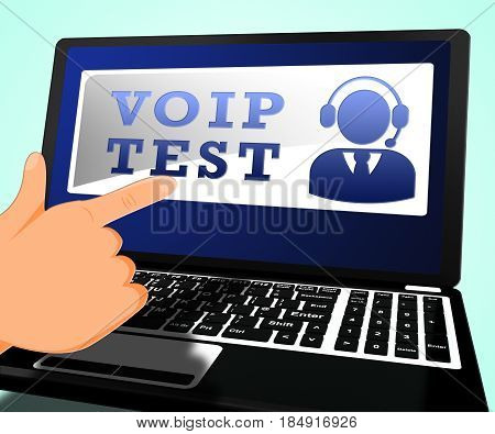 Voip Test Shows Internet Voice 3D Illustration