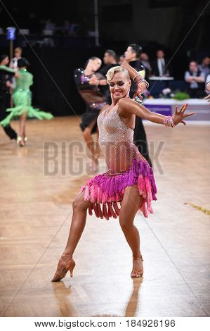 Latin Woman Dancer In A Dance Pose