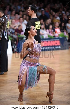 Latin Woman Dancer In A Dance Pose