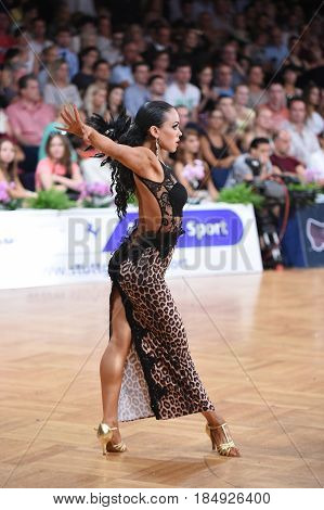 Latin Woman Dancer In A Dance Pose