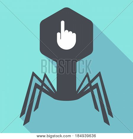 Long Shadow Virus With A Pointing Hand