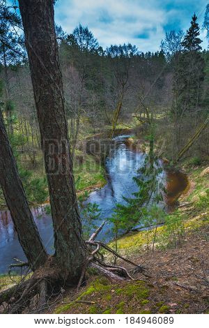 Beautiful landscape photo of Ula river bend