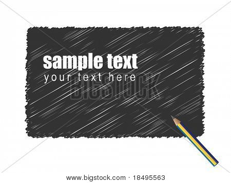 เวกเตอร์ - เขียน Grunge ของดินสอดำพื้นหลังข้อความ