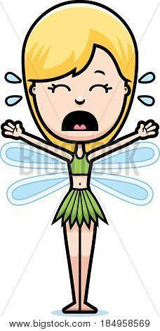 Scared Cartoon Teen Fairy