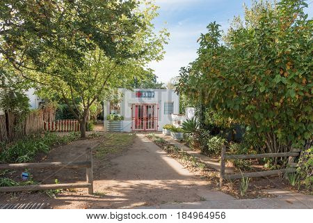 GREYTON SOUTH AFRICA - MARCH 27 2017: A small shop in Greyton a small town in the Western Cape Province of South Africa