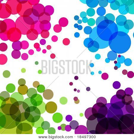 Vector - ilustración de colores retro círculos o burbujas con espacio para texto