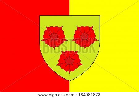 Flag of Grenoble is the capital of the department of Isere in southeastern France