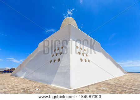 Santa Cruz de Tenerife, Spain - May 03, 2012: Auditorio de Tenerife - futuristic and inspired in organic shapes, building designed by Santiago Calatrava