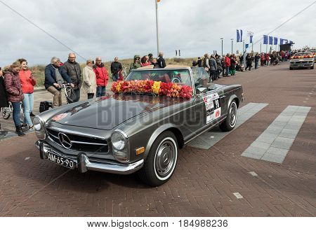 NOORDWIJK NETHERLANDS - 22 APRIL 2017: the traditional flowers parade Bloemencorso from Noordwijk to Haarlem in the Netherlands.