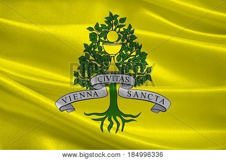 Flag of Vienne is a commune in the Isere department in southeastern France. 3D illustration