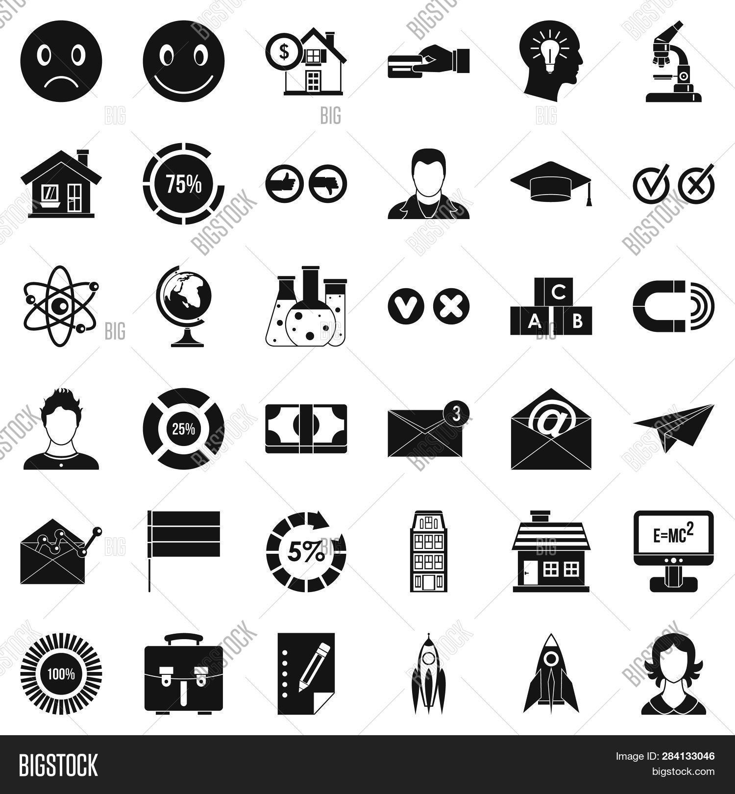 Elearning Icons Set. Image & Photo (Free Trial) | Bigstock