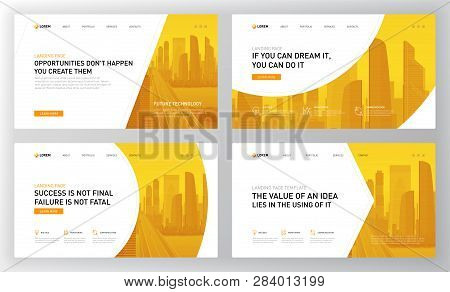 Landing Page Template For Business. Modern Web Page Design Concept Layout For Website. Vector Illust