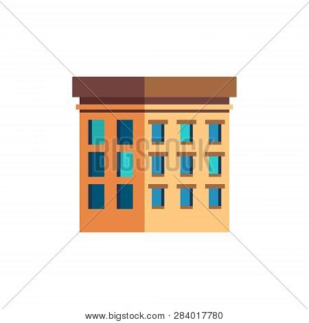 Residantial Cartoon House. Home Illustration Apartment Buildings.