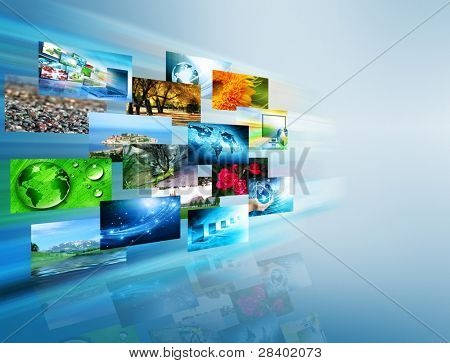 Fernsehen und Internet Produktion Technologiekonzept