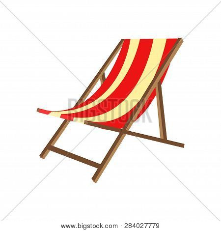 Beach Chair. Relaxation. Summer.  Vector Illustration. Eps 10.