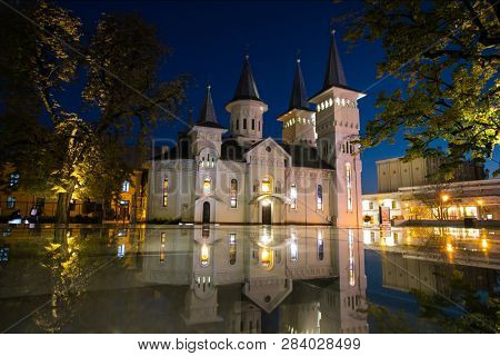 St Nicholas Orthodox Church, St Stephen Tower in Baia Mare, Maramures Region, Romania.