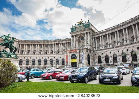 Vienna, Austria - April, 2018: The Museum Of Ethnology Housed In A Wing Of The Hofburg Imperial Pala