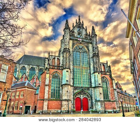 Hooglandse Kerk, A Gothic Church In Leiden - South Holland, The Netherlands