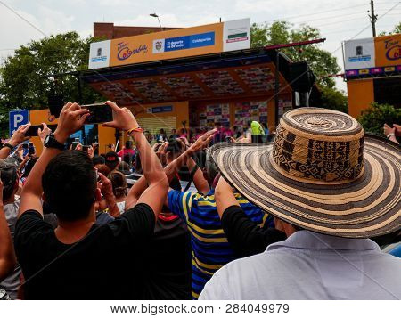 Medellín, Antioquia / Colombia - February 12 2019: Standings Of The First Day Of The Cycling Race To