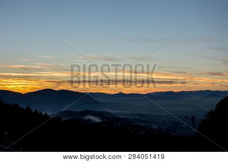 View To The Capital City Sarajevo From The Mountain Trebevic