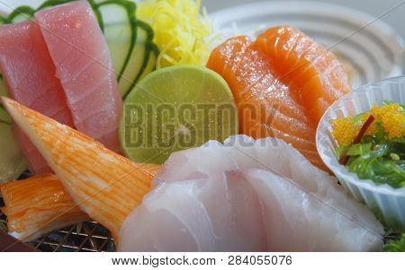 Japanese Food Served In A Japanese Restaurant.