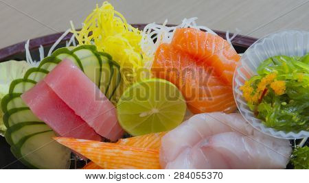 Japanese Food Served In A Japanese Restaurant.