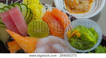 Japanese Food Served In A Japanese Restaurant.