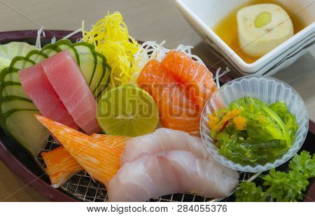 Japanese Food Served In A Japanese Restaurant.
