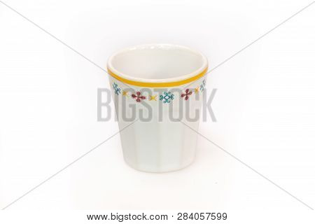 Empty White Mug Isolated On White Background
