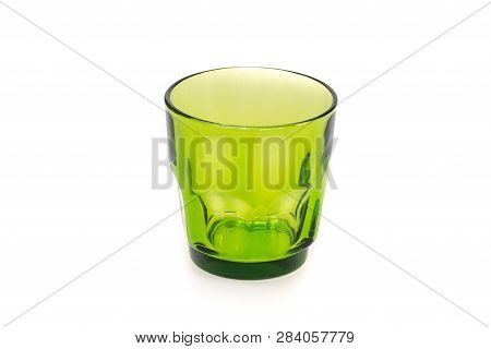 Green Glasses On A White Background. - Imagem