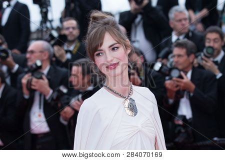 CANNES, FRANCE - MAY 09: Louise Bourgoin attends the screening of Yomeddine during the 71st Cannes Film Festival on May 9, 2018 in Cannes, France. 