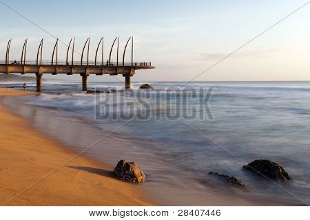 Umhlanga pier i morgen lys