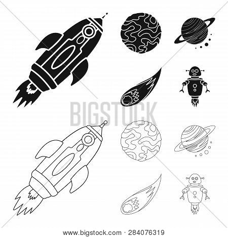 Vector Design Of Astronomy And Technology  Sign. Collection Of Astronomy And Sky Stock Vector Illust