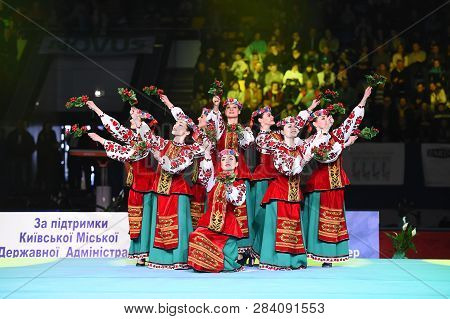 Performance Of Ukrainian Dance Ensemble At Stella Zakharova Artistic Gymnastics Ukraine Internationa