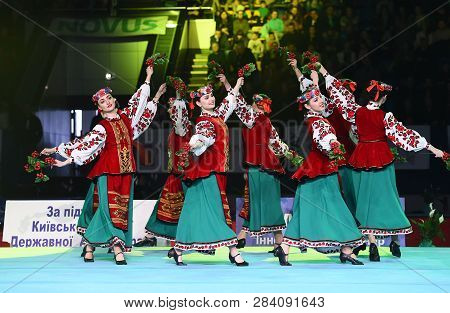 Performance Of Ukrainian Dance Ensemble At Stella Zakharova Artistic Gymnastics Ukraine Internationa