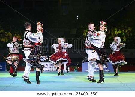 Performance Of Ukrainian Dance Ensemble At Stella Zakharova Artistic Gymnastics Ukraine Internationa