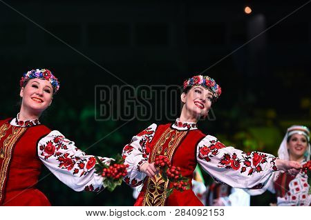 Performance Of Ukrainian Dance Ensemble At Stella Zakharova Artistic Gymnastics Ukraine Internationa