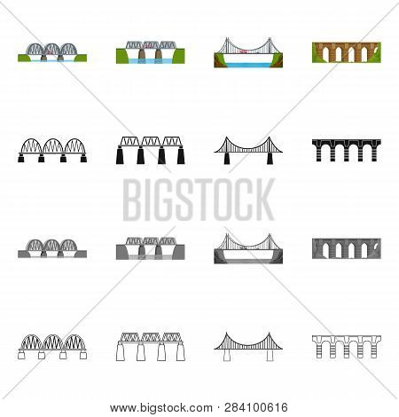 Vector Design Of Connection And Design Sign. Set Of Connection And Side Vector Icon For Stock.