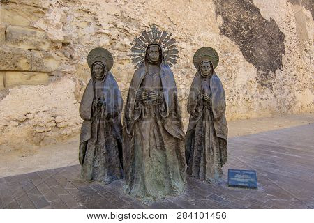 Elche, Alicante, Spain; February 2017: Closeup Of Sculpture 