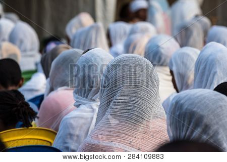 Ethiopian Women Praying In Church In Addis Ababa Ethiopia