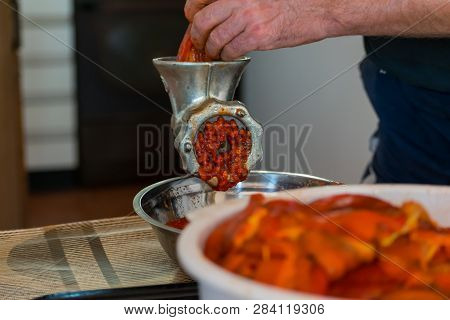 Grinding Paprika For Ajvar
