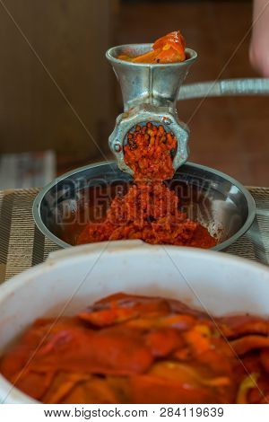 Grinding Paprika For Ajvar