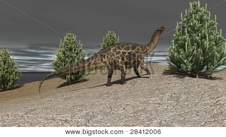 dicraeosaurus บนเนินเขา