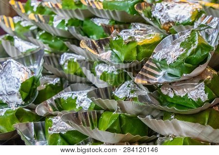 Sweet Paan Stack Close Up View Lying In Shop