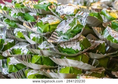 Sweet Paan Stack Close Up View Lying In Shop
