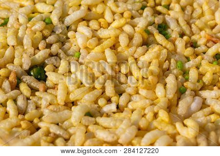 Bhel Puri Fast Food Of India Closeup View