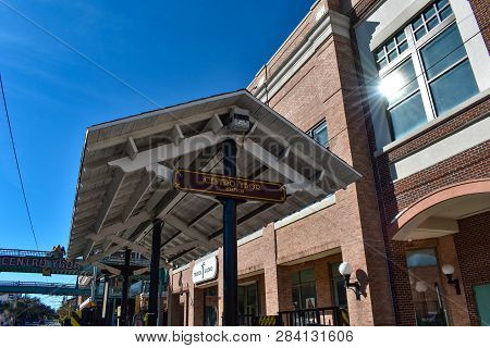 Ybor City Tampa Bay, Florida. January 19 , 2019  Top View Of Centro Ybor Station.