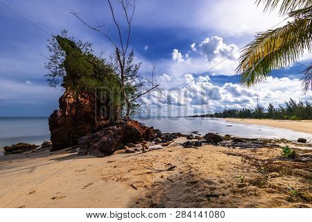 Blue Sky Tropical Beach Of Bintan Batam Wonderful Indonesia