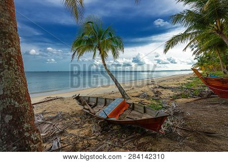 Blue Sky Tropical Beach Of Bintan Batam Wonderful Indonesia