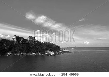 Blackwhite Photo Panorma Of Batam Bintan Wonderful Indonesia